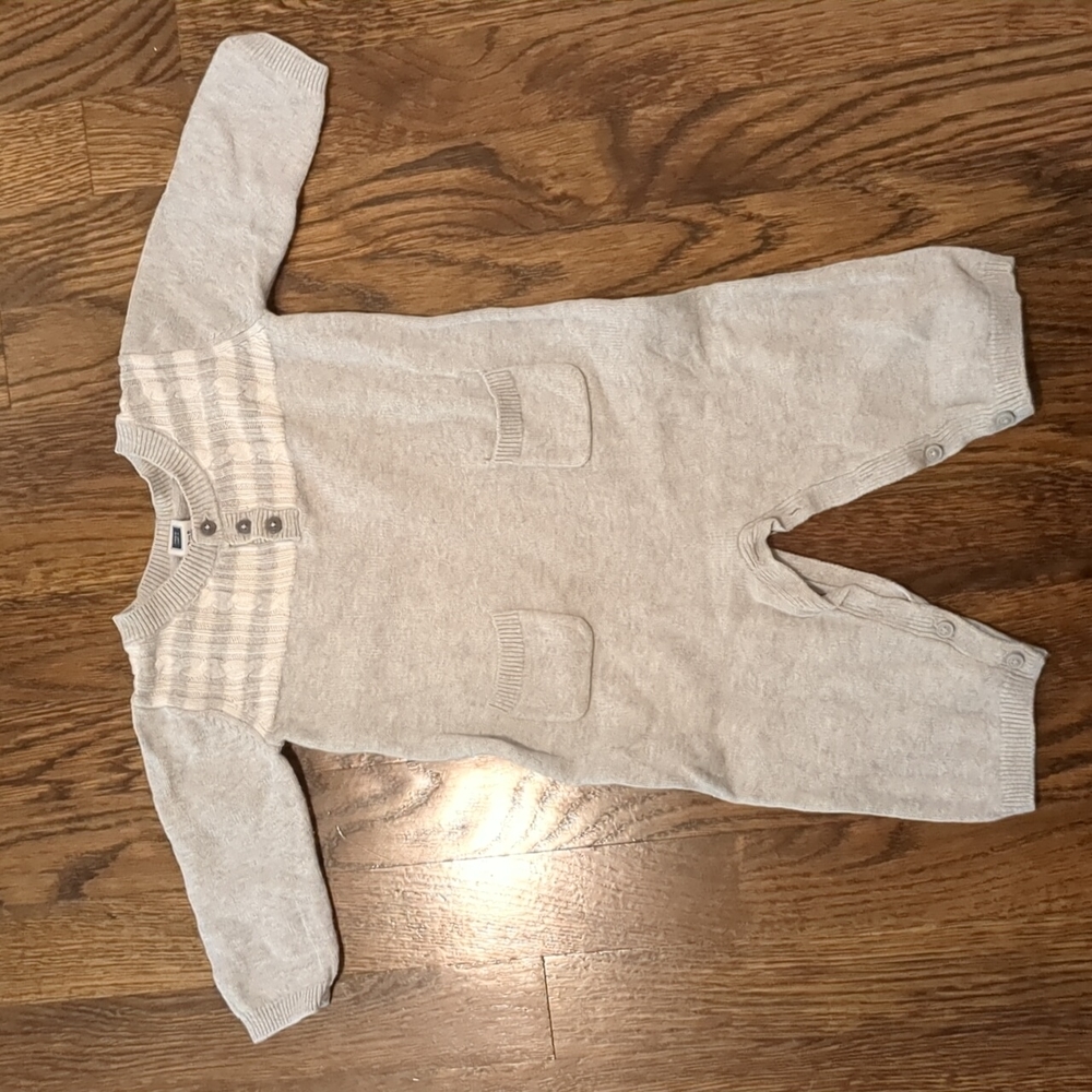 Janie and Jack Grey Onesie 3-6 months